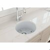 Bocchi 18.5 in W x 18.5 in L x 9 in H, Fireclay, Fireclay Kitchen Sink 1361-002-0120